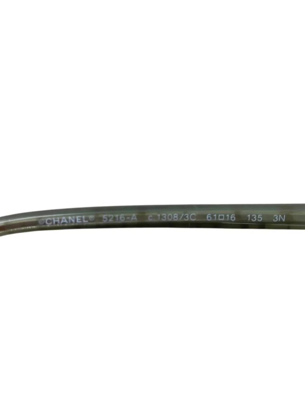 Chanel Sunglasses CC Logo Acetate Green Silver Eyewear